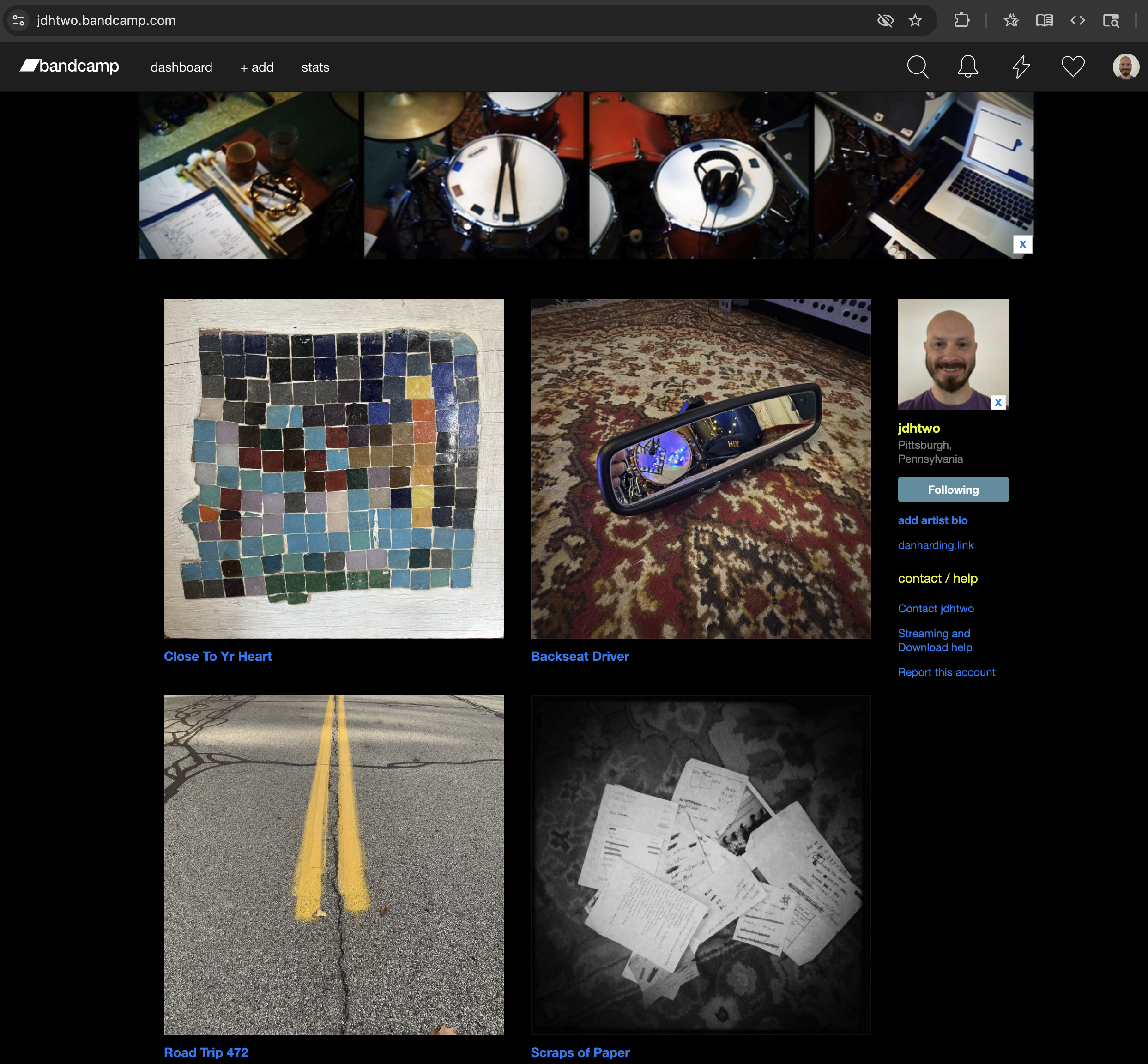 My Bandcamp page: jdhtwo.bandcamp.com